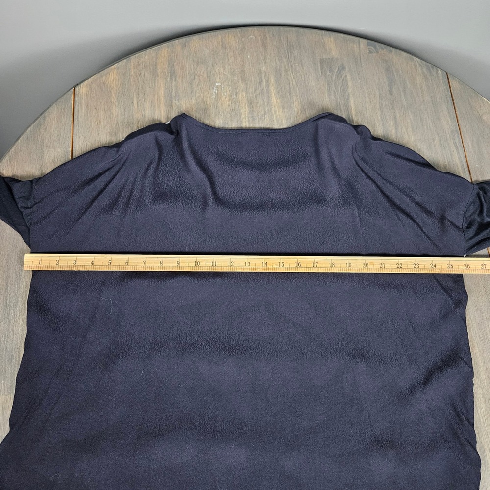 Mint Velvet Womens Size 16 Striped Drop Shoulder Long Sleeve Top Navy Ivory - Picture 5 of 6